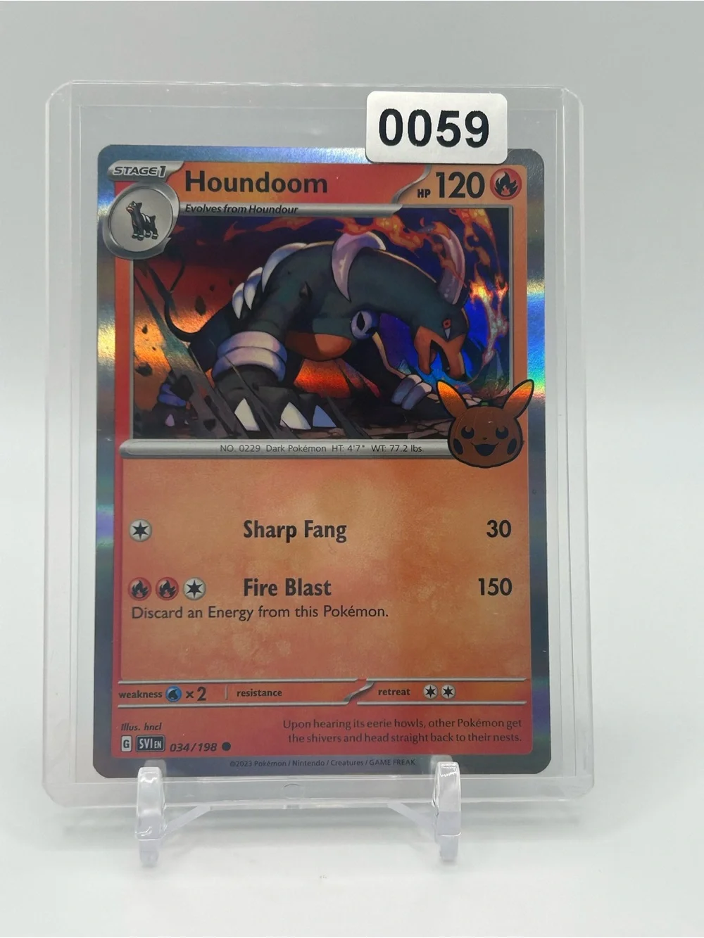 Houndoom Holographic Pokemon Trick or Trade Trading Card 🎃